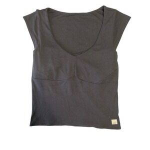 Vuori Ribbed Crop performance Tank Top Black Size Small Yoga